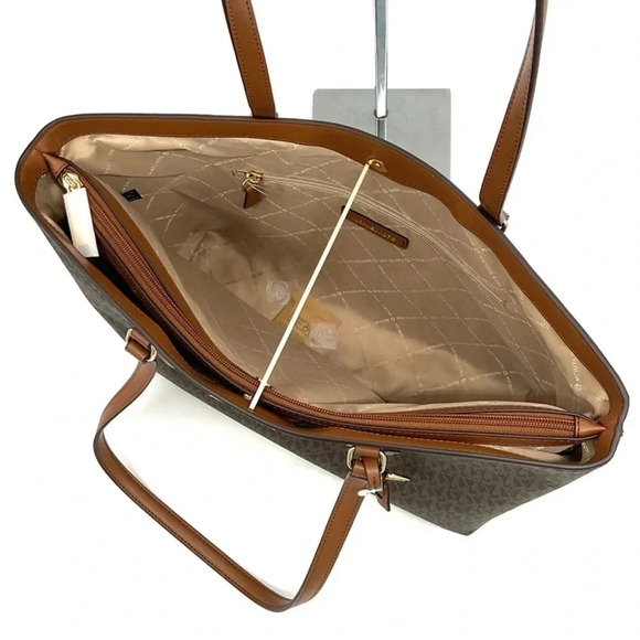 Michael Kors Large EW Crossbody Bag & Large Trifold Wallet Brown/Gold - Picture 10 of 14